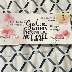 Inspirational Floral Wall Decor with Bible Verses